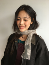 [SET]Sepia Lace T-shirt + Scarf (2color)