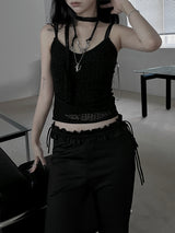 Leopard print scarf sleeveless set