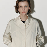 Hidden zipper light jacket Cream