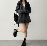Lipo Pintuck Belt Set Banding Miniskirt