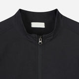 Mix Nylon Ribbed Zip-up