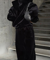 [Unisex] ベルベットミンクリベットバンディングパンツ