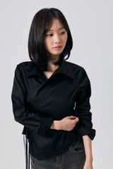 HALO WRAP SHIRT / BLACK