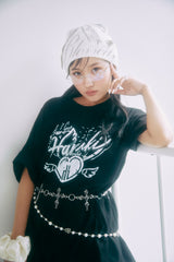 Collaboration over size T-shirt - BLACK | HARUKI HAMANO × VENHIT 
