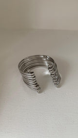 8layered silver bangle