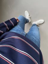 +5cm Middle Washing Dis Denim Pants (6141)