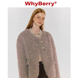 Why Berry 23AW "Butter Hymn" Milk Yellow Fur Coat