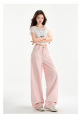 Cherry Blossom Pink Wide Leg Lyocell Denim Jeans
