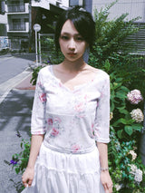 VINTAGE ROSE 3/4 T-SHIRT IVORY