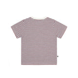 (Women) レインボーストライプ半袖Tシャツ【RED】