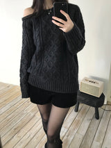 Leel Shoulder Slit Knitwear (3 colors)
