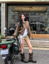 シンダー ボヘミアンスタッズ ボンバージャケット