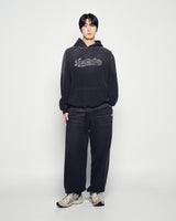 25FW デニムエフェクトズリーロングパンツ ブラック