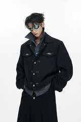 Striped Layered Shirt Jacket