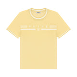 DVRK PRIVÉ BAR LOGO KNITTED CROPPED T-SHIRT - YELLOW