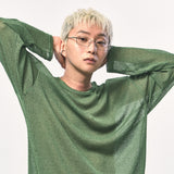 シースルー長袖Tシャツ GREEN