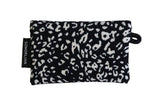 Simple Card wallet _Leopard Corduroy Black