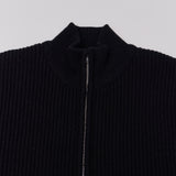 フルニットジップアップ BLACK