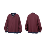 RELABEL (‘LABEL’) Fine-textured, woven, two-tone, optical illusion, faux two-piece, long-sleeved base layer T-shirt