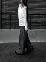 [unisex] ピンタックリベットナイロンパンツ (2color)