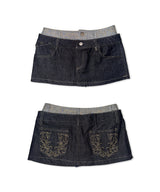 empire low denim sk