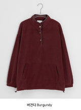 [unisex] Baldeto Brushed Color Matching Fleece Sweatshirt