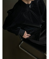 [Unisex]グロッシープリーツブルゾンジャケット(2color)