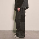 reverse Terry Pocket Denim Pants_black