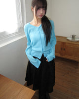 Luan Basic Round Knit Cardigan