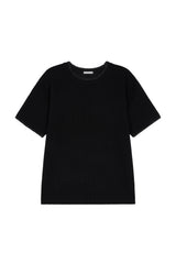キルステッチセミマッスルフィットニットショートスリーブTシャツ