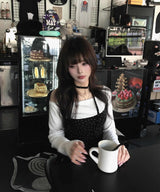 Lace Mini Star T-shirt_black