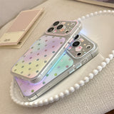 [1+1BOGO] Colorful Polka Dot Gold Accent Full Cover iPhone Case (iPhone 14–17 Series)