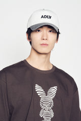 25SS PIG/BIO WASHED LEATHER PATCH BALL CAP CHARCOAL