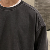  Logane Supima Cotton Pigment Overfit Incision Sweatshirt