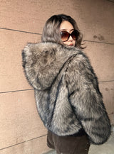 Sado Hoodie Fur Jacket
