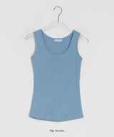 Duhin Basic Color Layered Round Sleeveless