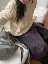 Hanme Cable Round Wool Knit