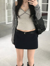 Vine Low-rise Mini Skirt (4 colors)