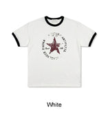 ピア スター クロップ リンガーTシャツ