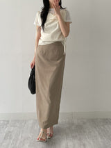 Rivet Stripe H-Line Skirt