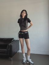 Memory Raglan Semi Crop Tee