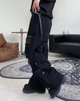 Fed Damage Layered Cotton Pants
