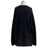 Depth Outline Overfit Terry Stitch Long Sleeve Knit (2 colors)
