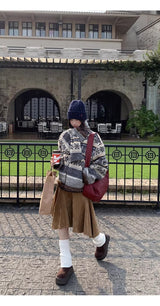 Snow reversible muffler fleece zip-up