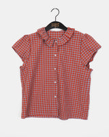 Tinbe Frill Check Short Sleeve Shirt