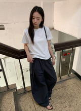 26SS★ [BAONHAUS] キンネイクーリングセミクロップ半袖Tシャツ