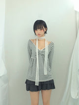 Ribbon Stripe Loose Top