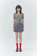 KIRSH PLAIN SLIM FIT HENLEY NECK T-SHIRT - GRAY  