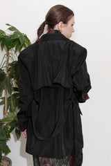 TRENCH BELT JACKET_NAVY