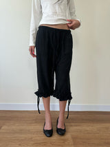 dot frill pants